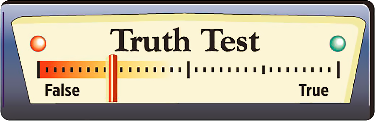 "Truth Test": meter going from false to true