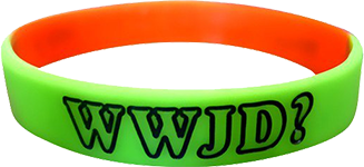 Bracelet with the phrase WWJD? (What Would Jesus Do?)