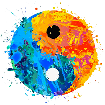 Colorful Yin Yang Symbol