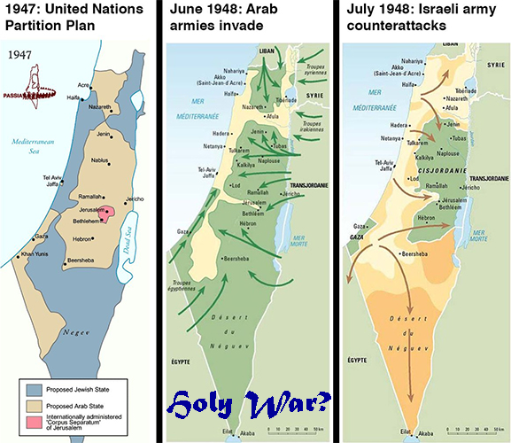 Maps of Israel from 1947 to 1948