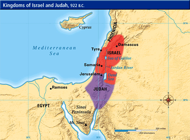 Map: Judah and Israel