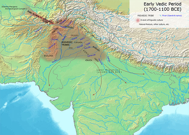 Map: Early Vedic Period