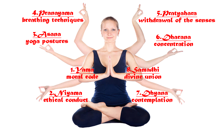 Raja (Royal/Meditation) Yoga (with the "eight limbs" of Patanjali's yoga system)