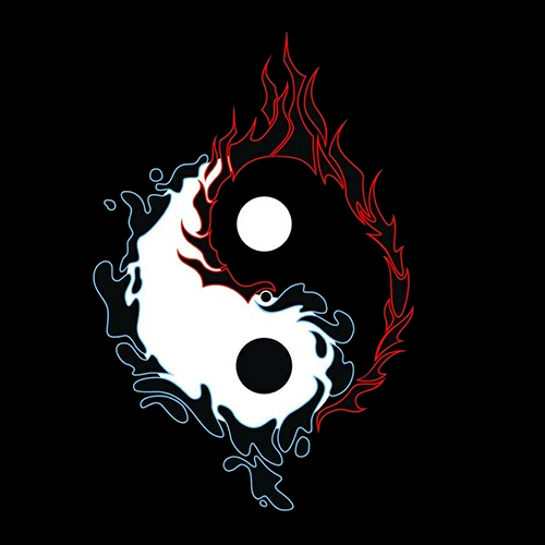 Taiji (Yin and Yang) Representing Hun and Po (Two Souls)