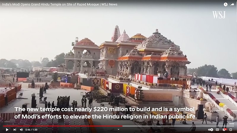 Click for video of the Ram Mandir Inauguration
